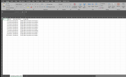 Software interface with a list of file names on a white background